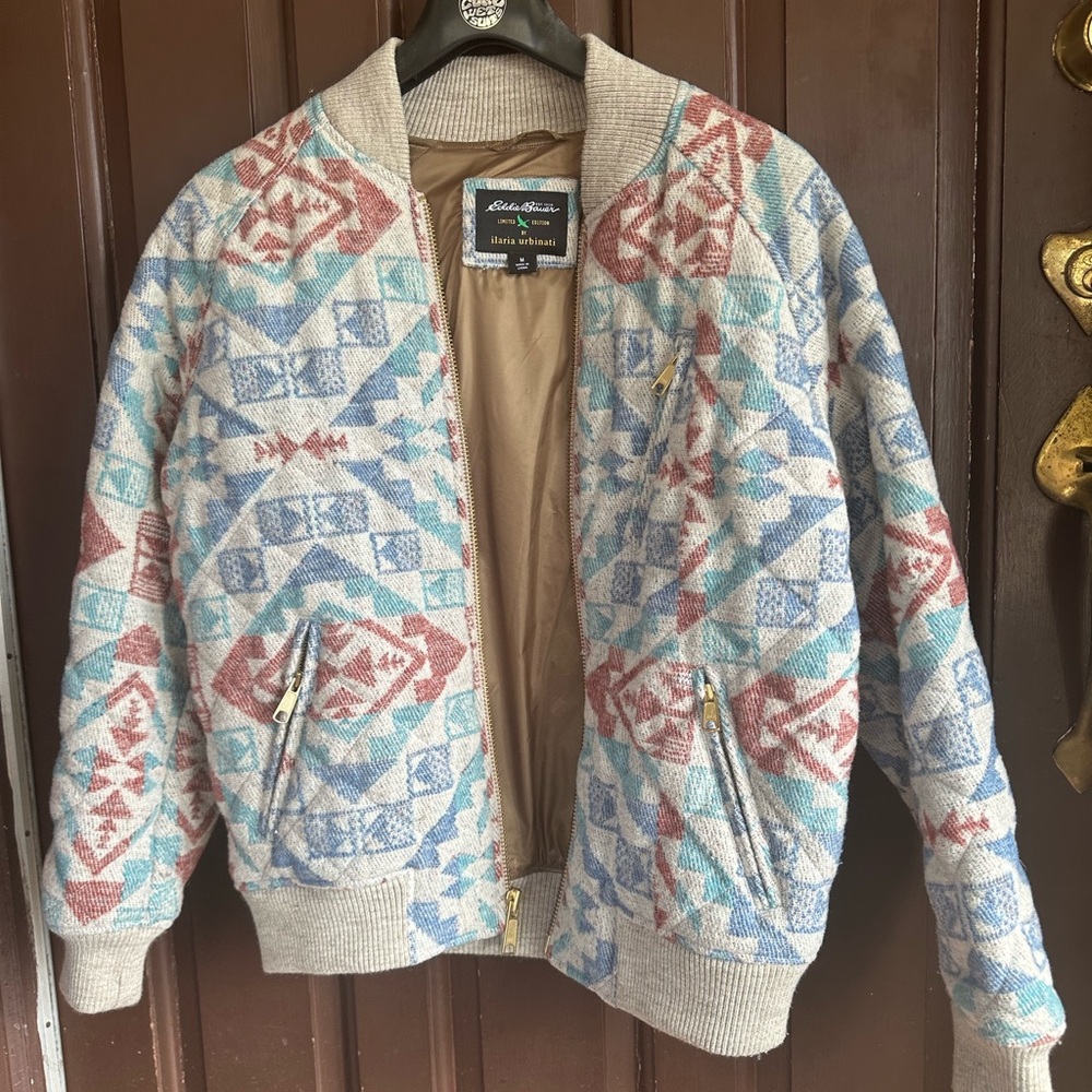Eddie Bauer Multicolor Patterned Jacket Medium - image 7